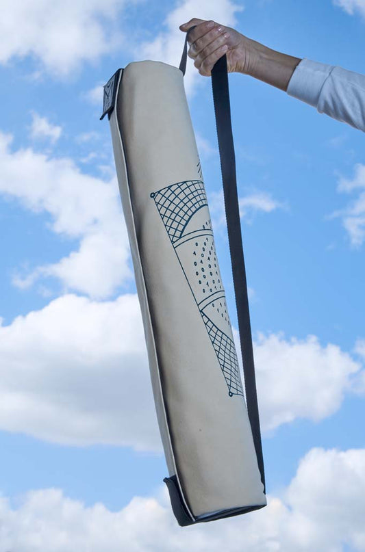 BEIGE VEGAN SUEDE YOGA BAG x 'A.I.' KYLAM PRINT