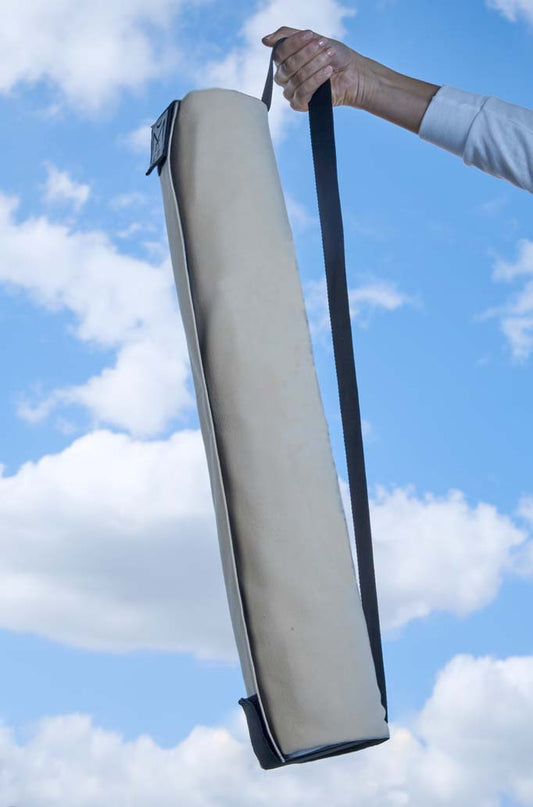 BEIGE VEGAN SUEDE YOGA BAG